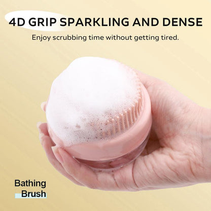 【Tiktokshopblackfriday】2-In-1 Dog Bath Brush with Shampoo Dispenser – Soft Silicone Massage Brush for Dogs & Cats, Gentle Grooming Tool for Long/Short Hair during Bath Time