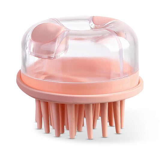 【Tiktokshopblackfriday】2-In-1 Dog Bath Brush with Shampoo Dispenser – Soft Silicone Massage Brush for Dogs & Cats, Gentle Grooming Tool for Long/Short Hair during Bath Time