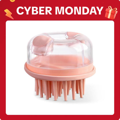 【Tiktokshopblackfriday】2-In-1 Dog Bath Brush with Shampoo Dispenser – Soft Silicone Massage Brush for Dogs & Cats, Gentle Grooming Tool for Long/Short Hair during Bath Time